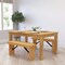 Merrick Lane Jessamine 60" x 38" Rectangular Solid Pine Farm Dining Table
